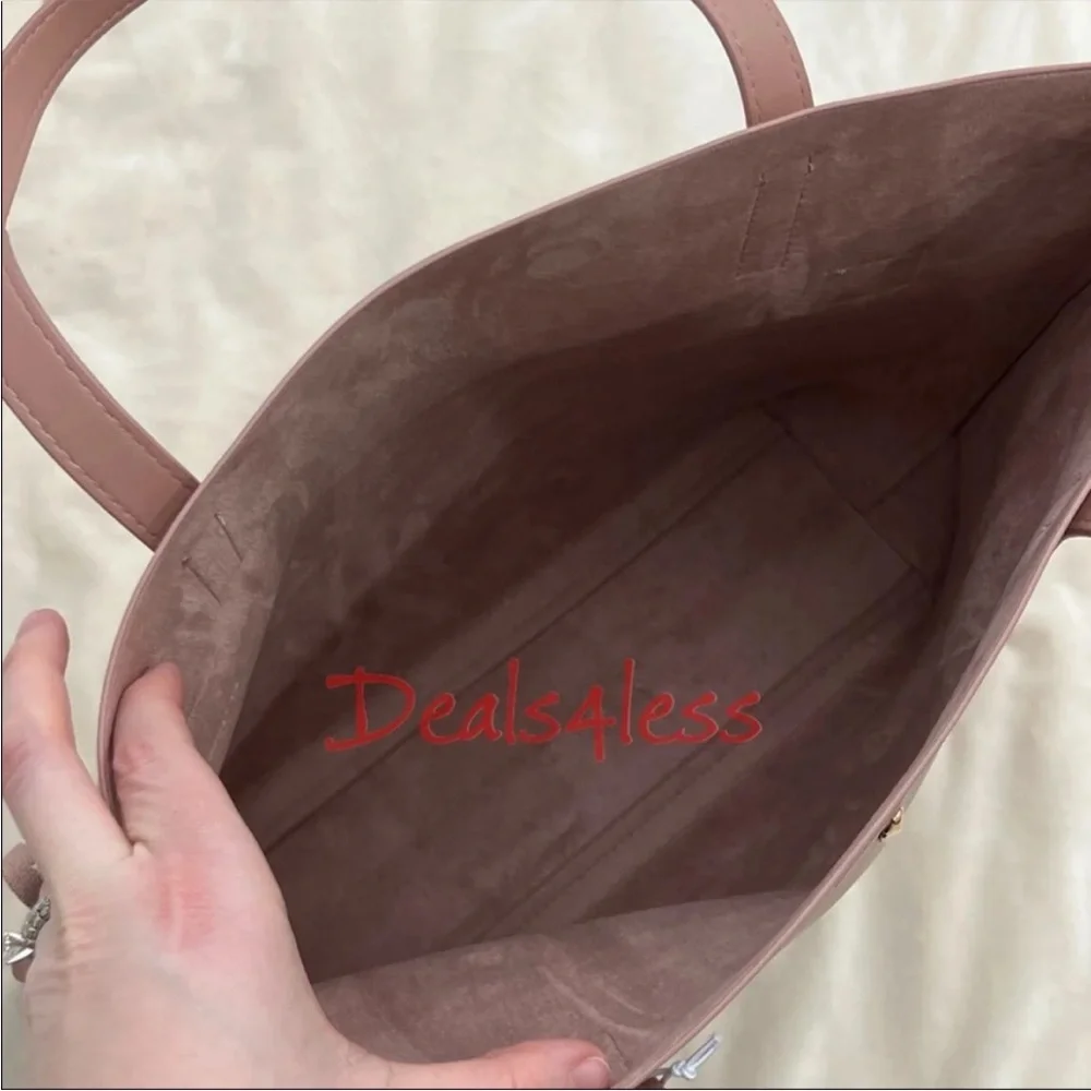 Michael Kors Tote Bag Purse Blush Gold Large Shoulder Bag Shopper Crossbody NEW - Picture 6 of 9